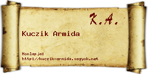 Kuczik Armida névjegykártya